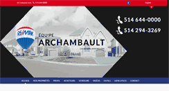 Desktop Screenshot of equipe-archambault.com
