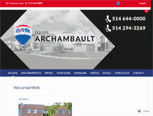 Tablet Screenshot of equipe-archambault.com